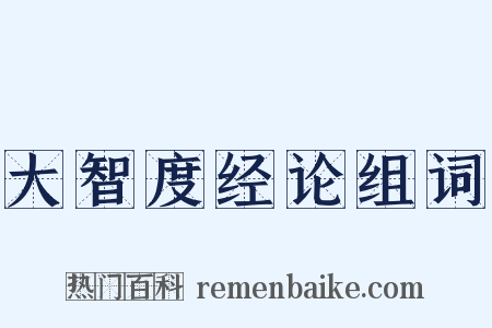 大智度经论组词是什么意思的图片